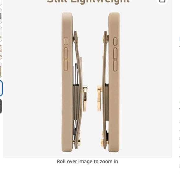 ZVE for iPhone 15 Pro Wallet Case with Card Holder, Phone Case Apricot Gray - Picture 6 of 7